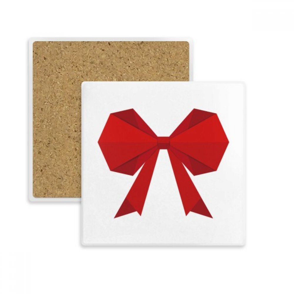 Repose-tasse pierre absorbante Noël origami dessous de verre carré pour tasse et mug