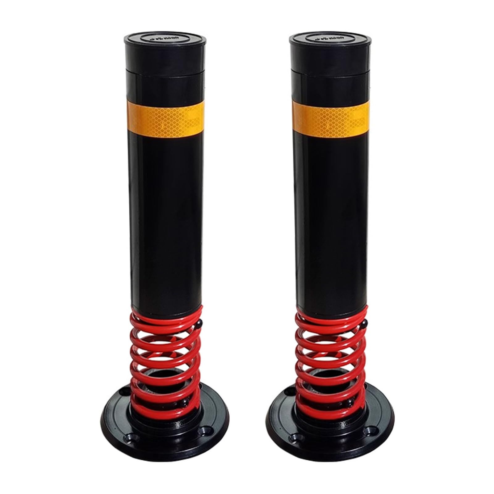 SGKOMN Black Safety Bollard Post, 3.5" Diameter Parking Barrier, Durable Traffic Control Column for Driveways & Sensitive Areas, Black(2pcs)