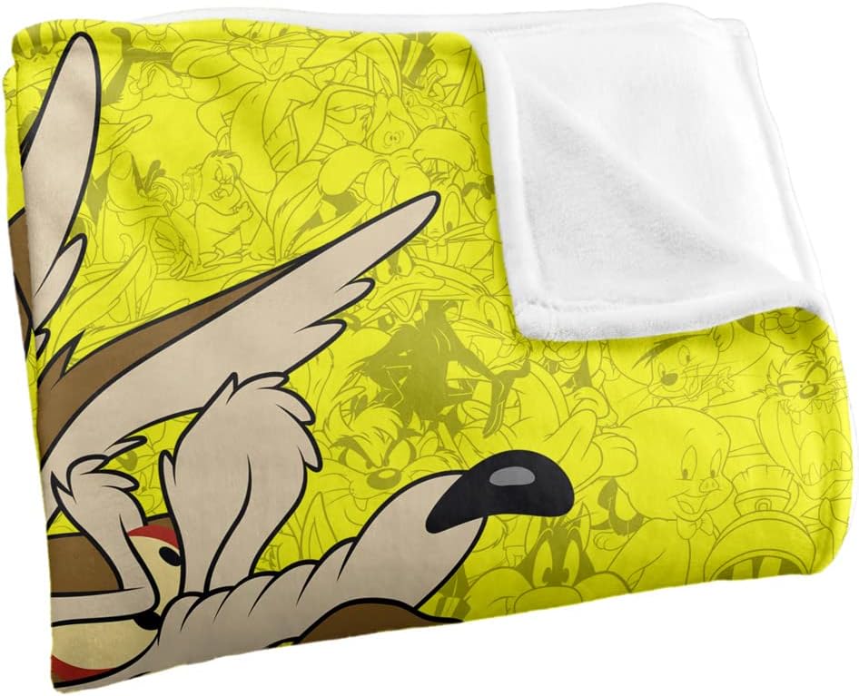 Looney Tunes Blanket, 50"x60", Wile E Coyote Character Silky Touch Super Soft Throw