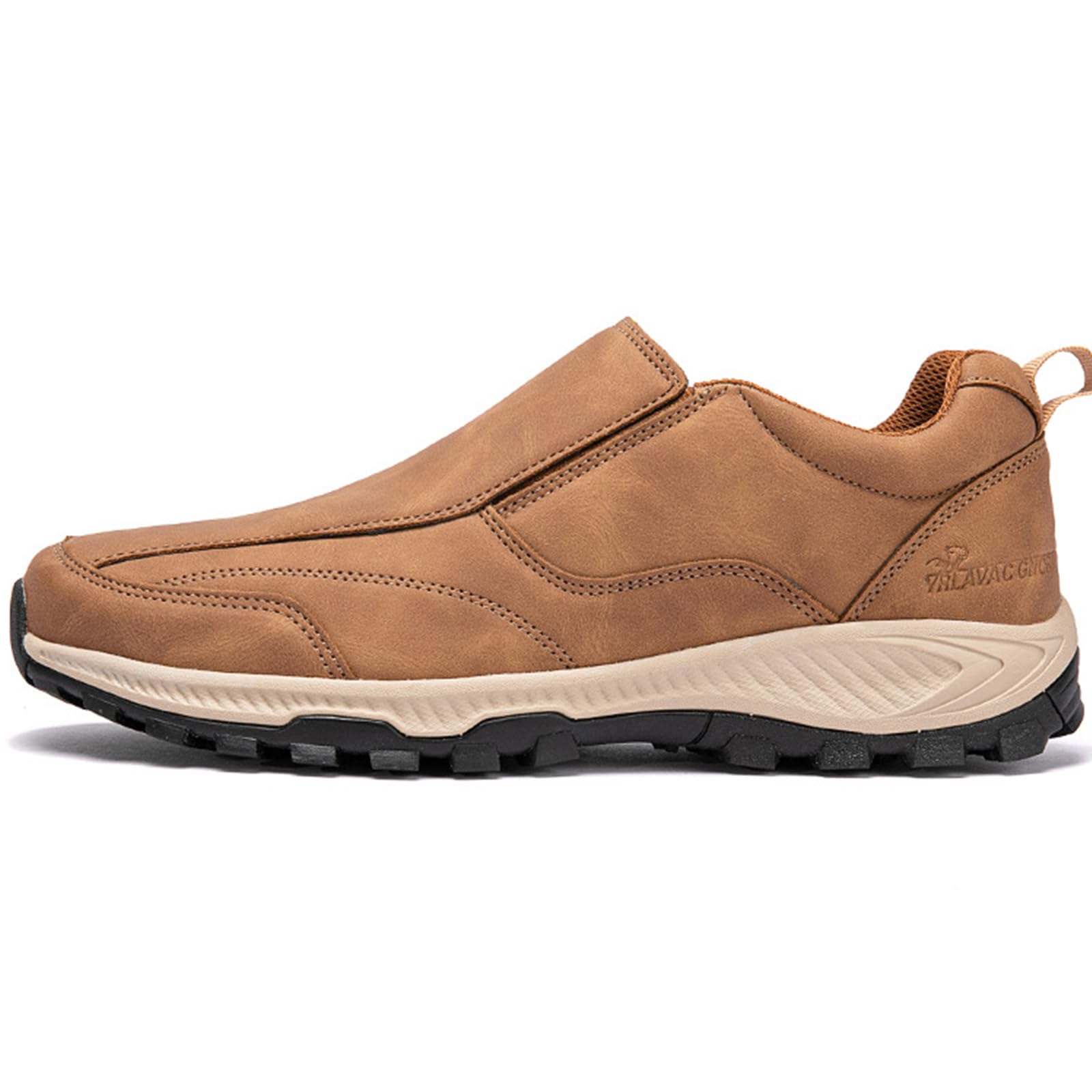 Aocase Extra Large Shoes Slip On Casual Shoes Extra Extra Wide Mens Trainers Casual Loafers for Men Breathable Running Sneakers Lightweight Walking Shoes,Light Brown,44/270mm