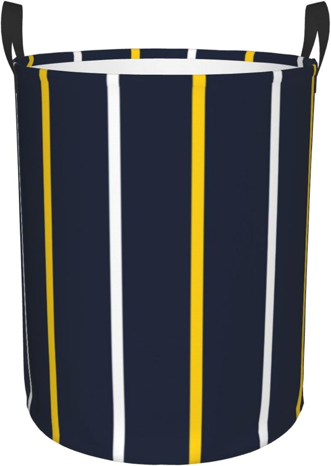 Large Laundry Basket, Red White and Navy Blue Stripes Laundry Hamper Bag Collapsible Washing Bin With Handles for College Dorm, Family Essentials Storage