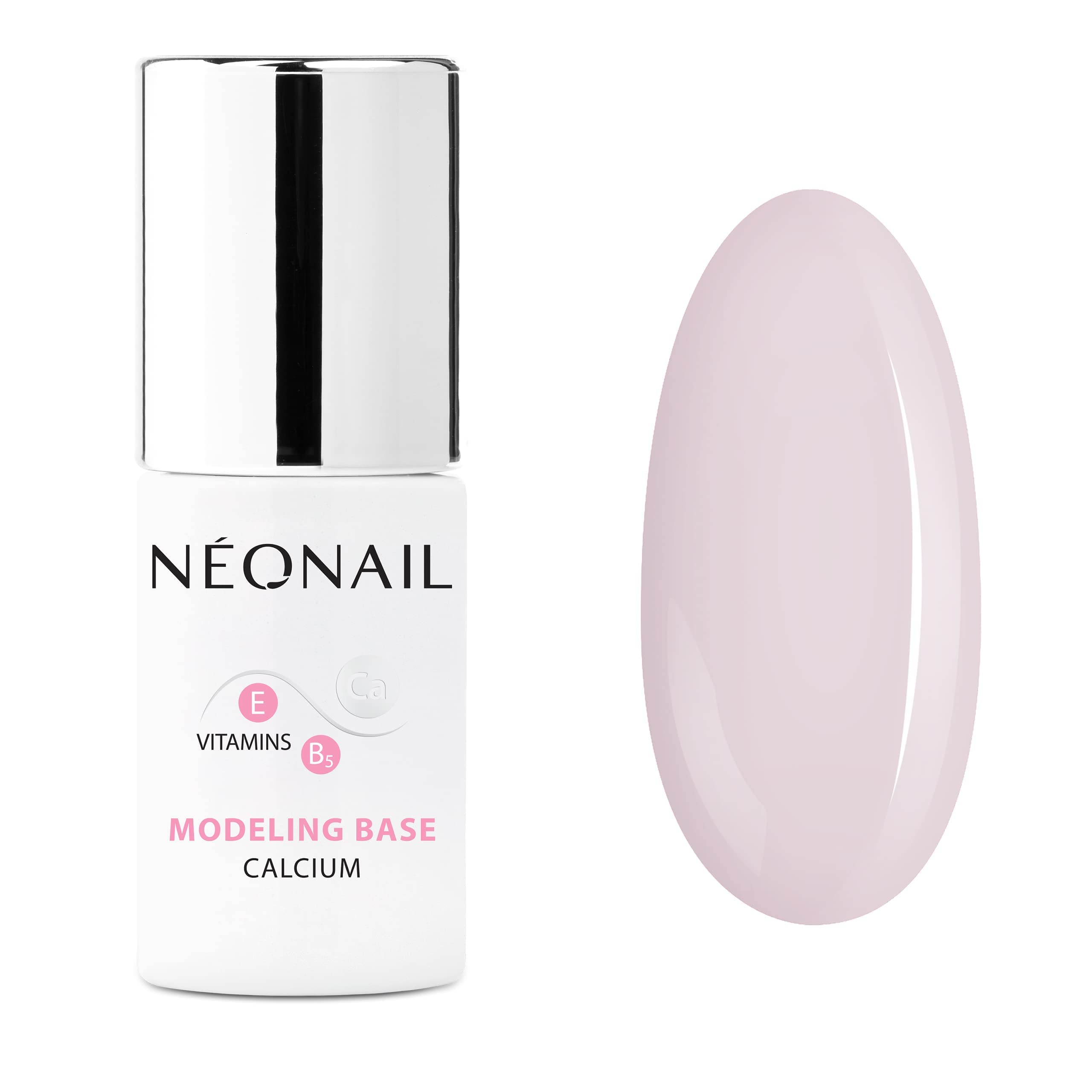 NEONAIL Pintauñas Semipermanentes 7,2 ml Base Coat Semipermanente Modeling Base Calcium Basic Pink Esmaltes Semipermanentes Para Uñas Gel Uñas Manicura Base Esmalte Gel UV Led Laca De Uñas