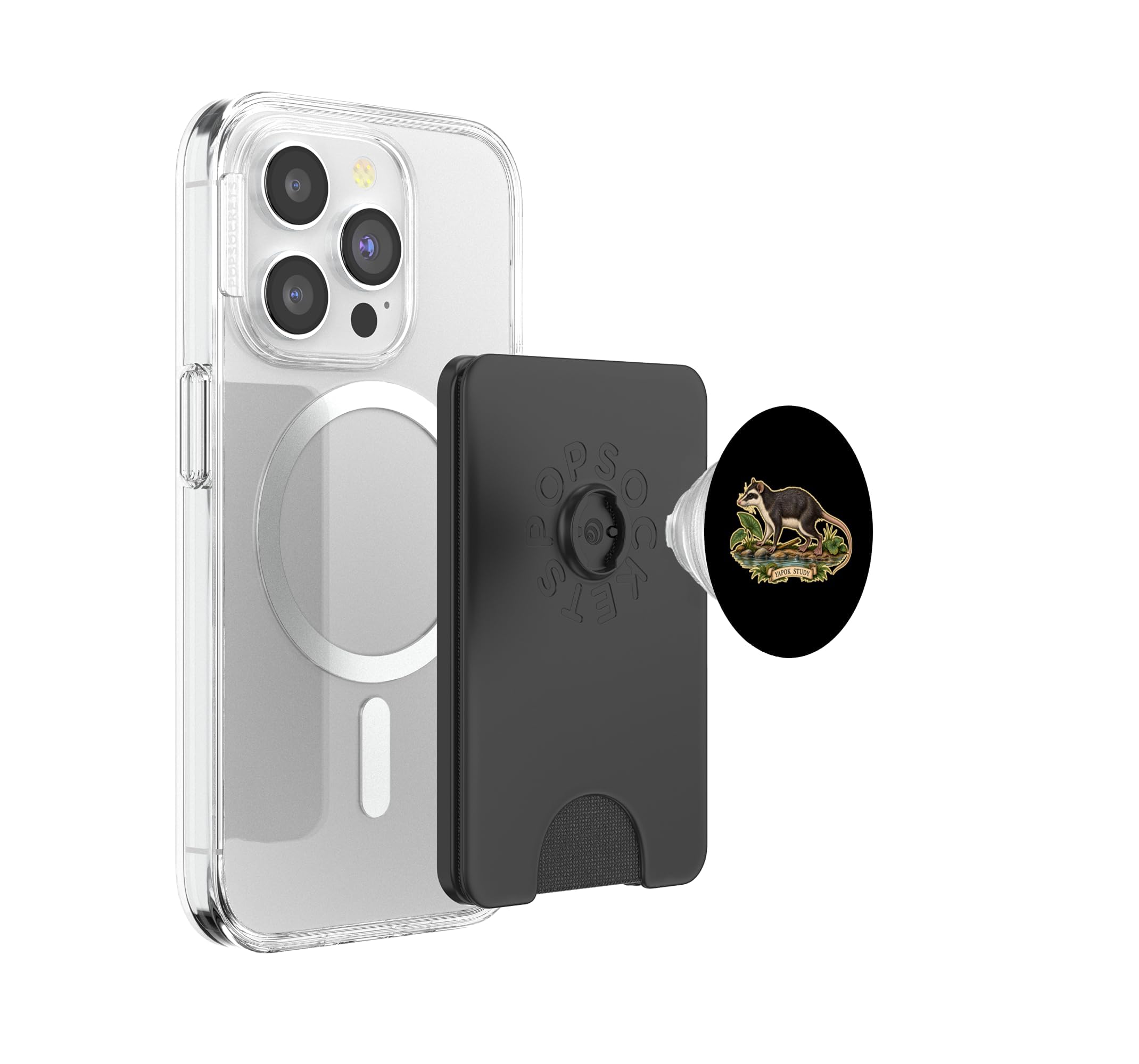 YAPOK Study Zarigüeya Acuática de Río PopSockets PopWallet para MagSafe