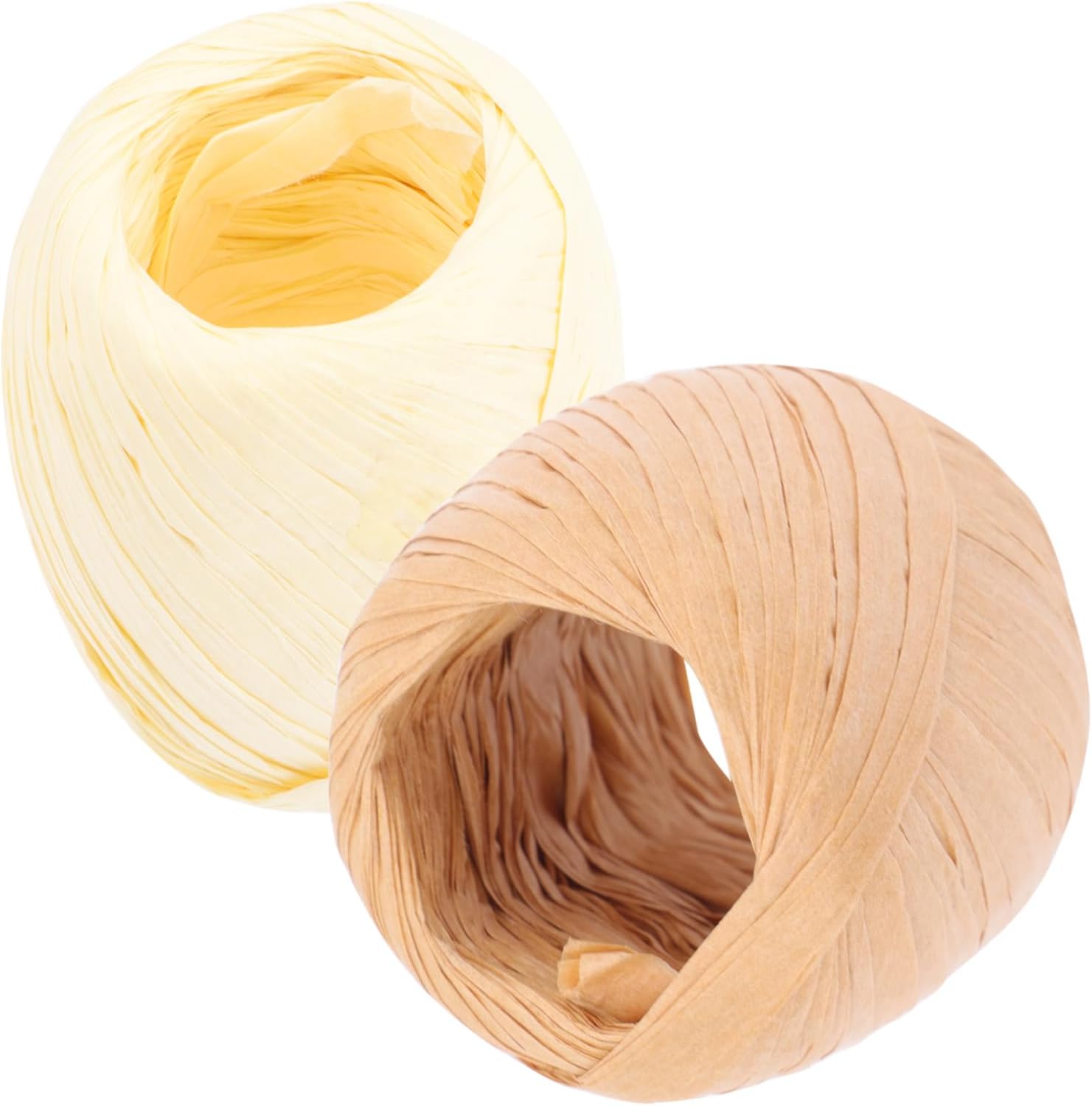Gadpiparty 2rolls Raffia Ribbon for Crafting Lampshade Wrapping Paper String for Home Decor and Special Occasions