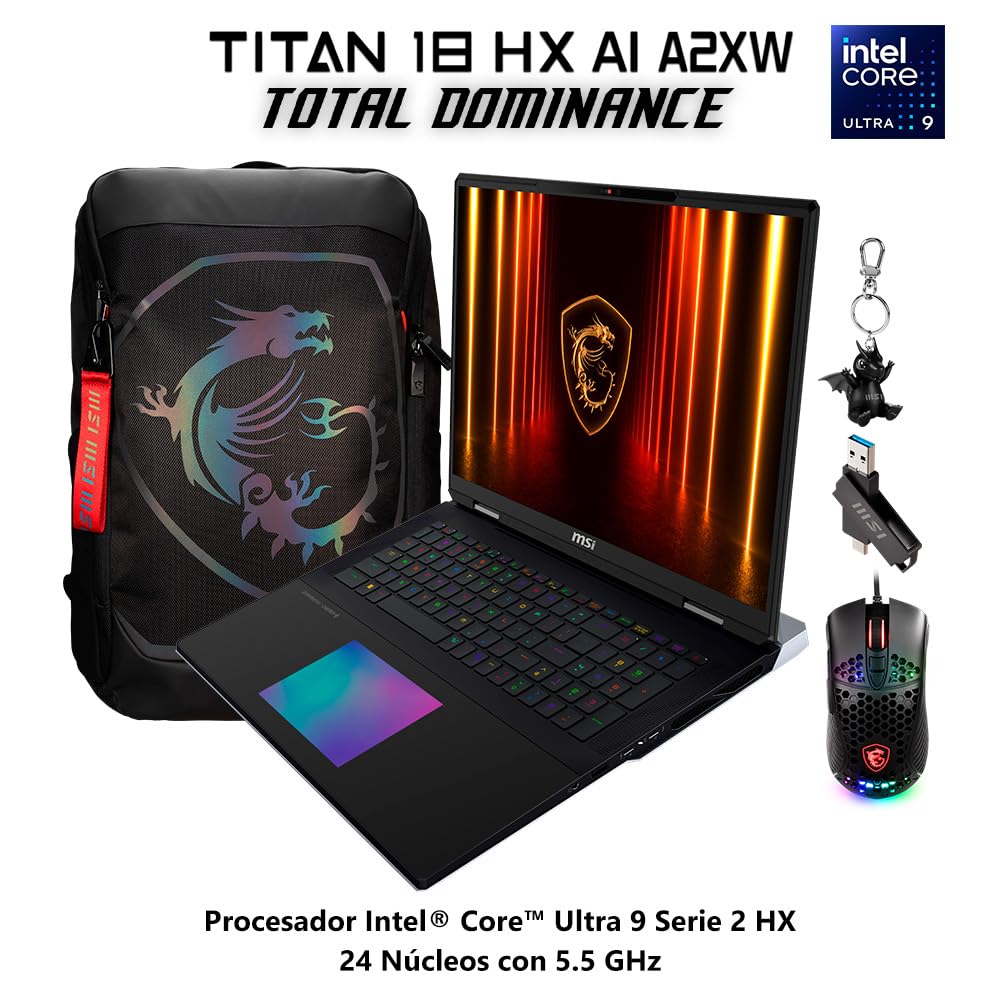 MSI Laptop Gaming Titan 18 HX AI NVIDIA GeForce RTX 5090 Intel