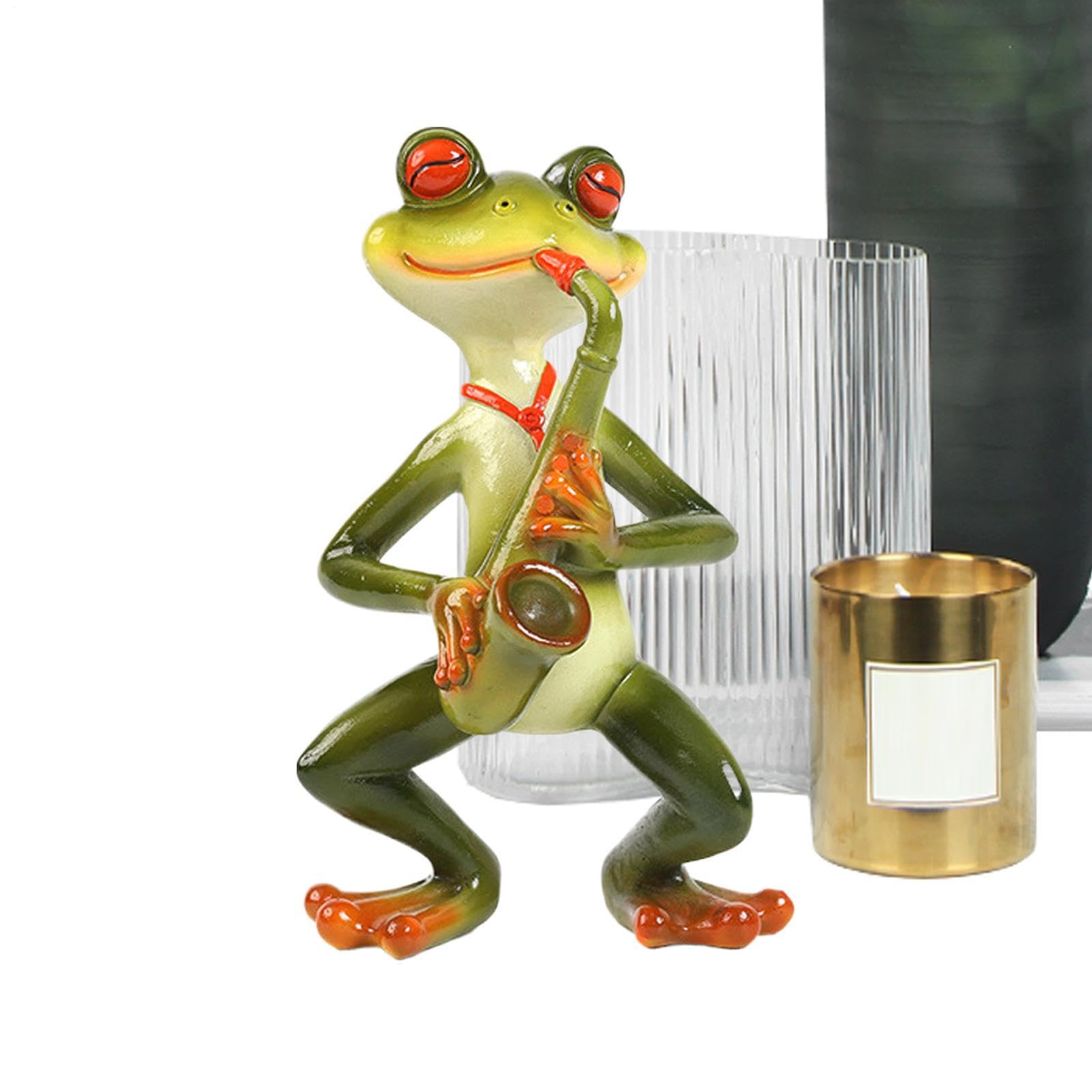 Figurines de grenouille miniatures de jardin durables pour embellir une cour sans entretien