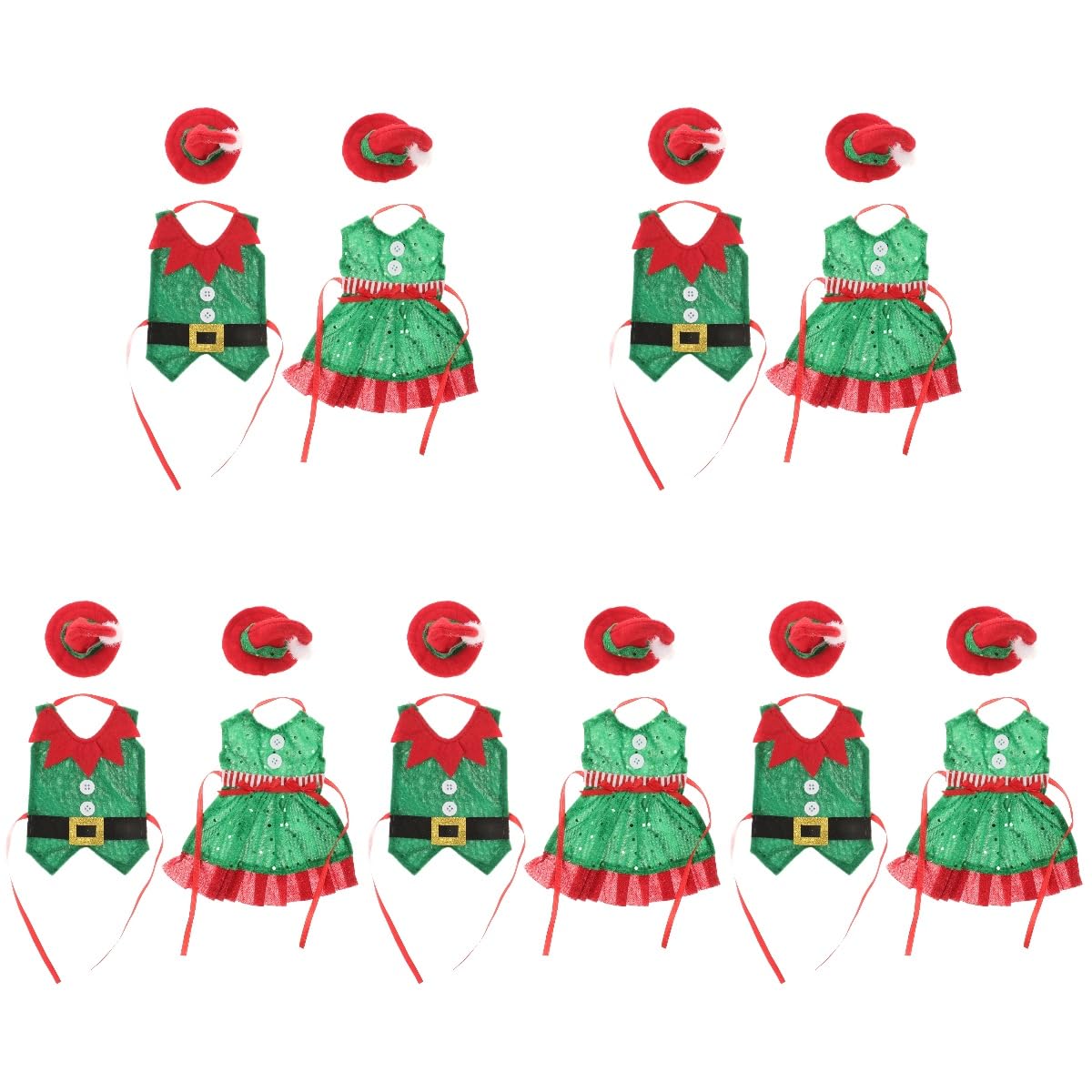 Luxshiny 10pièces Housse De Bouteille De Vin De Noël avec Chapeau De Vêtements Délicats pour Bouteilles De Vin Décoration Festive pour Fêtes Accessoire pour Événements Et Repas De