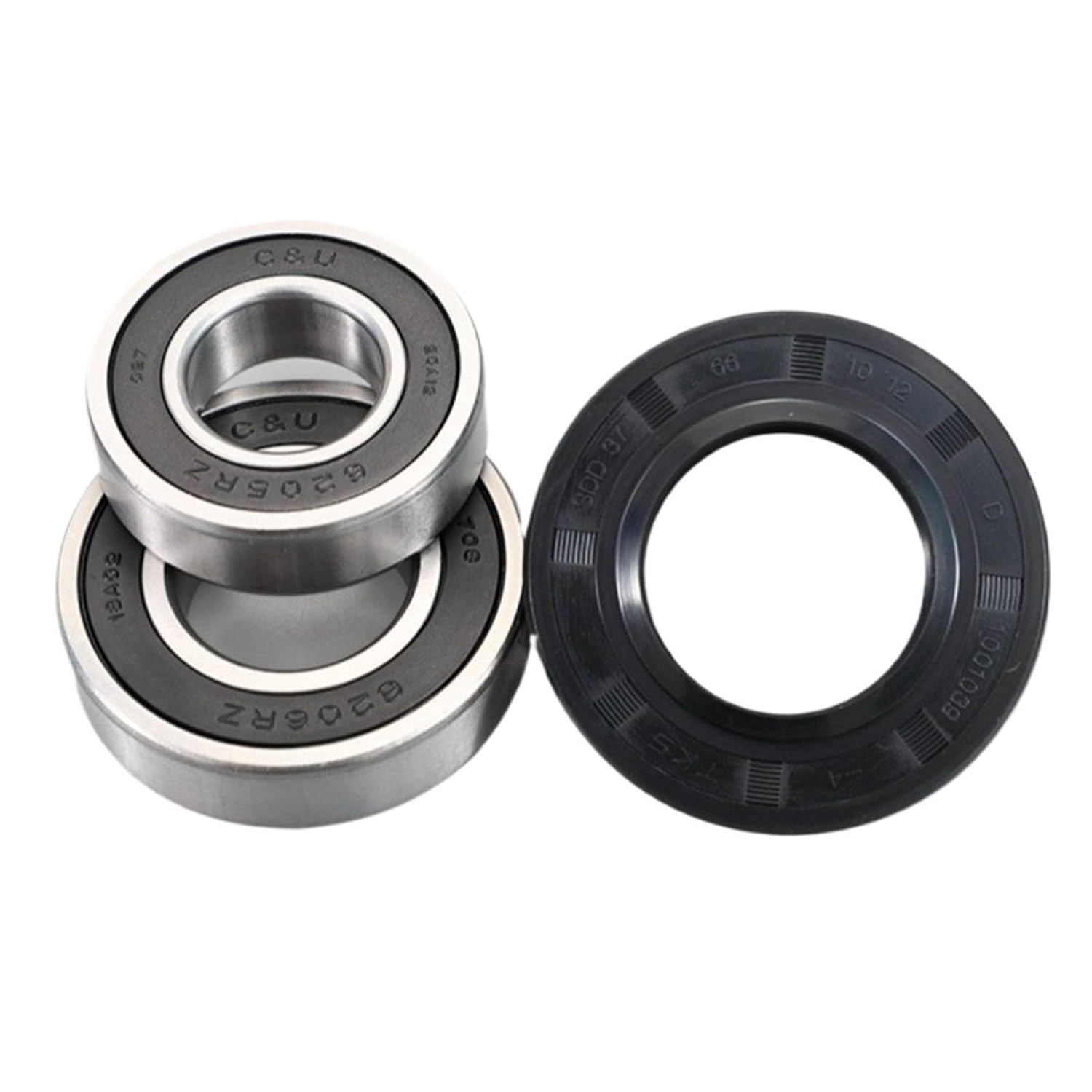 1pc 6205RZ 6206RZ D35 65.55 D37 66 Bearing Kit with Oil Seal for Washing Machine Washer Replacement Parts(6205RZ 6206RZ D37)