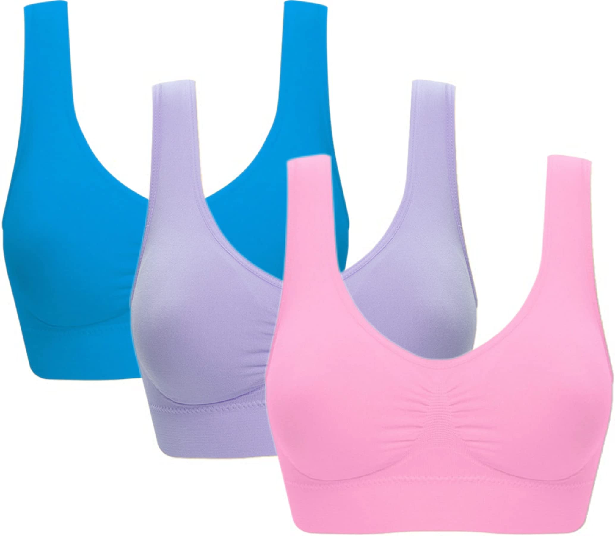 ZZCNBYSports Bras for Women, Seamless Comfort no Underwire with Removable Pads Bras