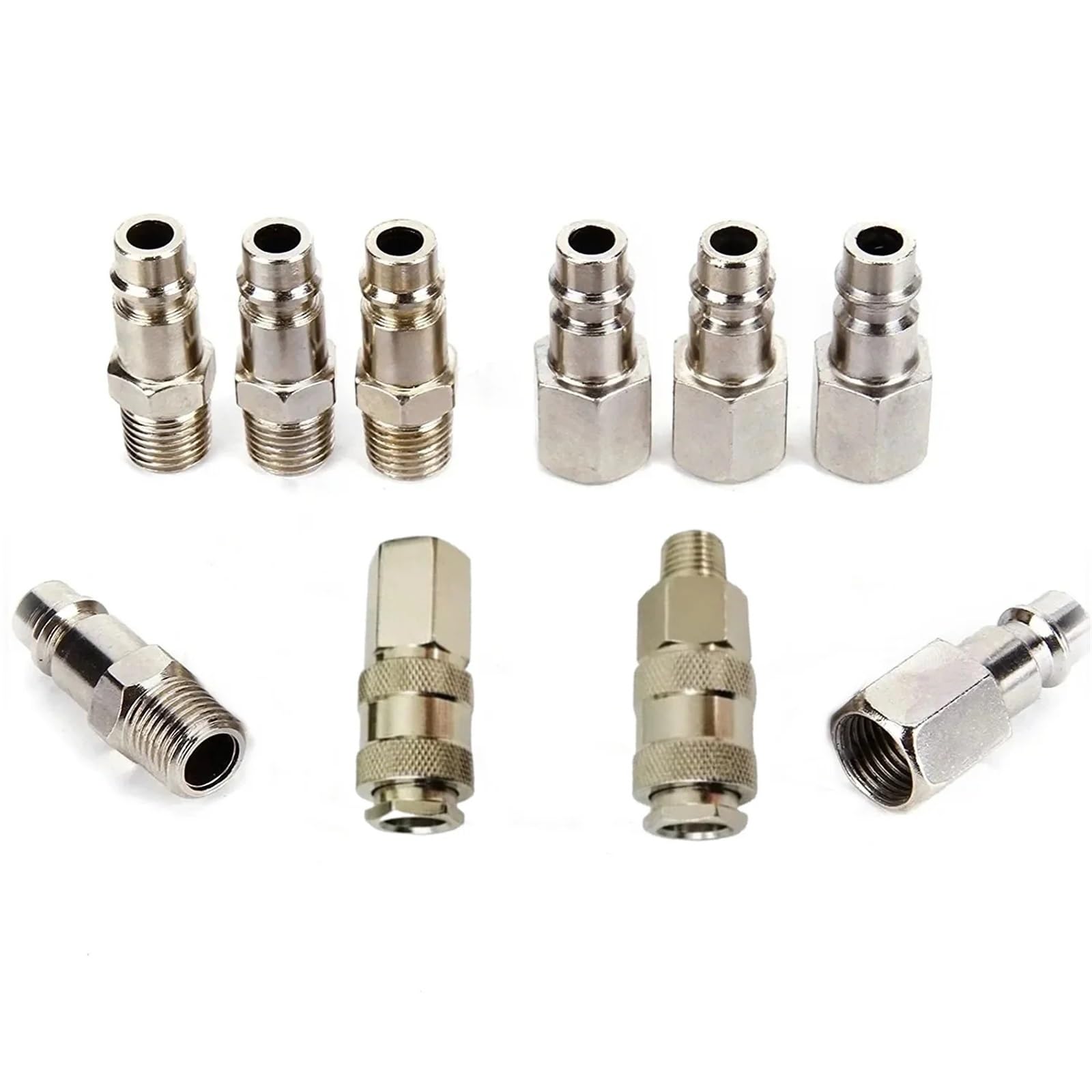 Aria Compressa Attacco 10 pz/set Giunti Rapidi Linea Aria Raccordo Euro 1/4 "Raccordo Tubo Compressore Connettore for Utensili Pneumatici