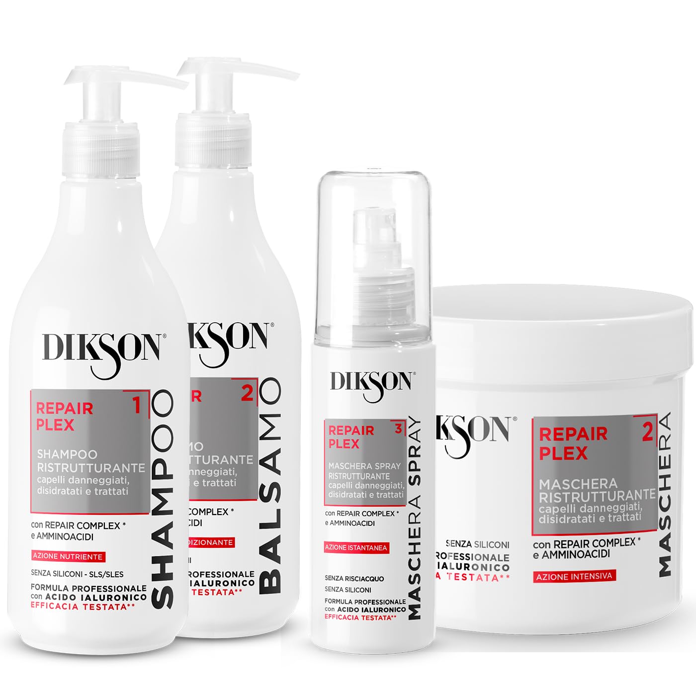  DIKSON Repair Plex Damaged Hair Treatment Set per donne con capelli danneggiati
| Set DIKSON Repair Plex per ricura int