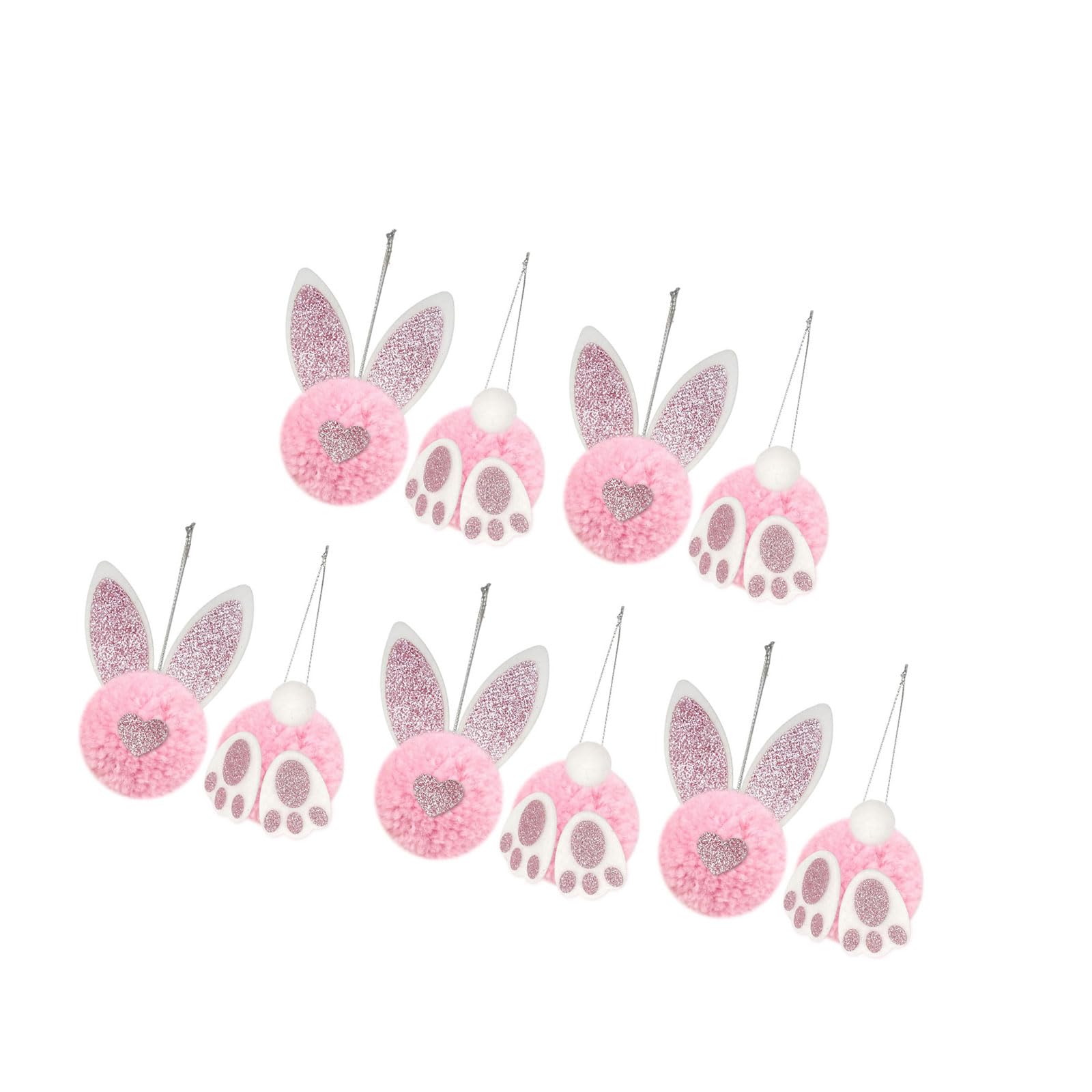 JTQYFI Stylish Rabbits Ears and Rear Shape Wall Decoration for Easter Party Celebration Spring Party Supplies Easter Hanging Decoration