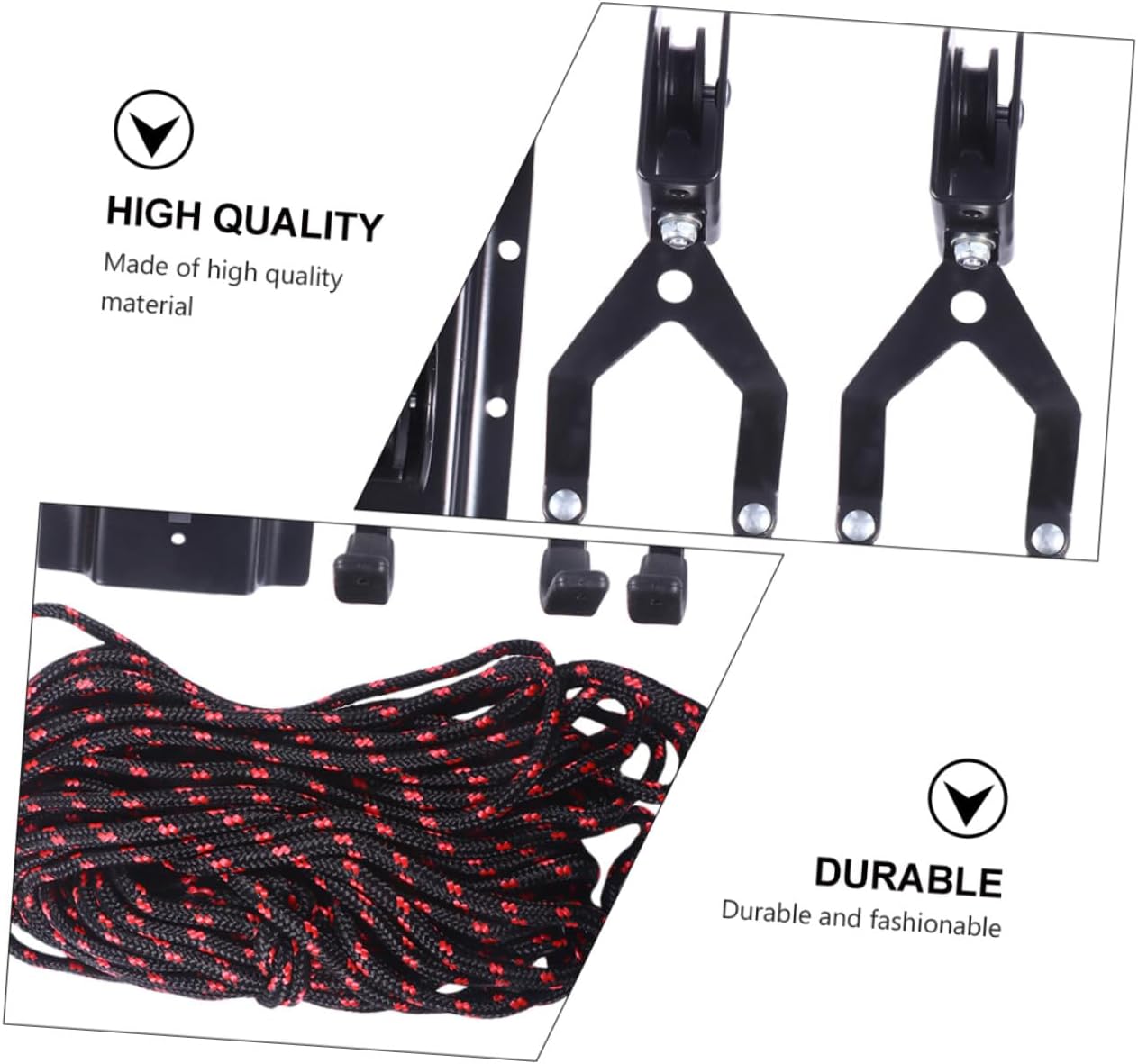 Heavy-duty Indoor Bike Hoist Rack with Pulley System Solid Ceiling Hook for Mountain Bikes Kayaks and Ladders Storage Wall Mount with Locking Mechanism for Space-saving Garage