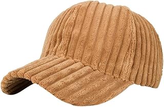 SHENGQXGLL Corduroy Baseball Cap,Solid Color, Autumn Winter Women Casual Hat Baseball Hats