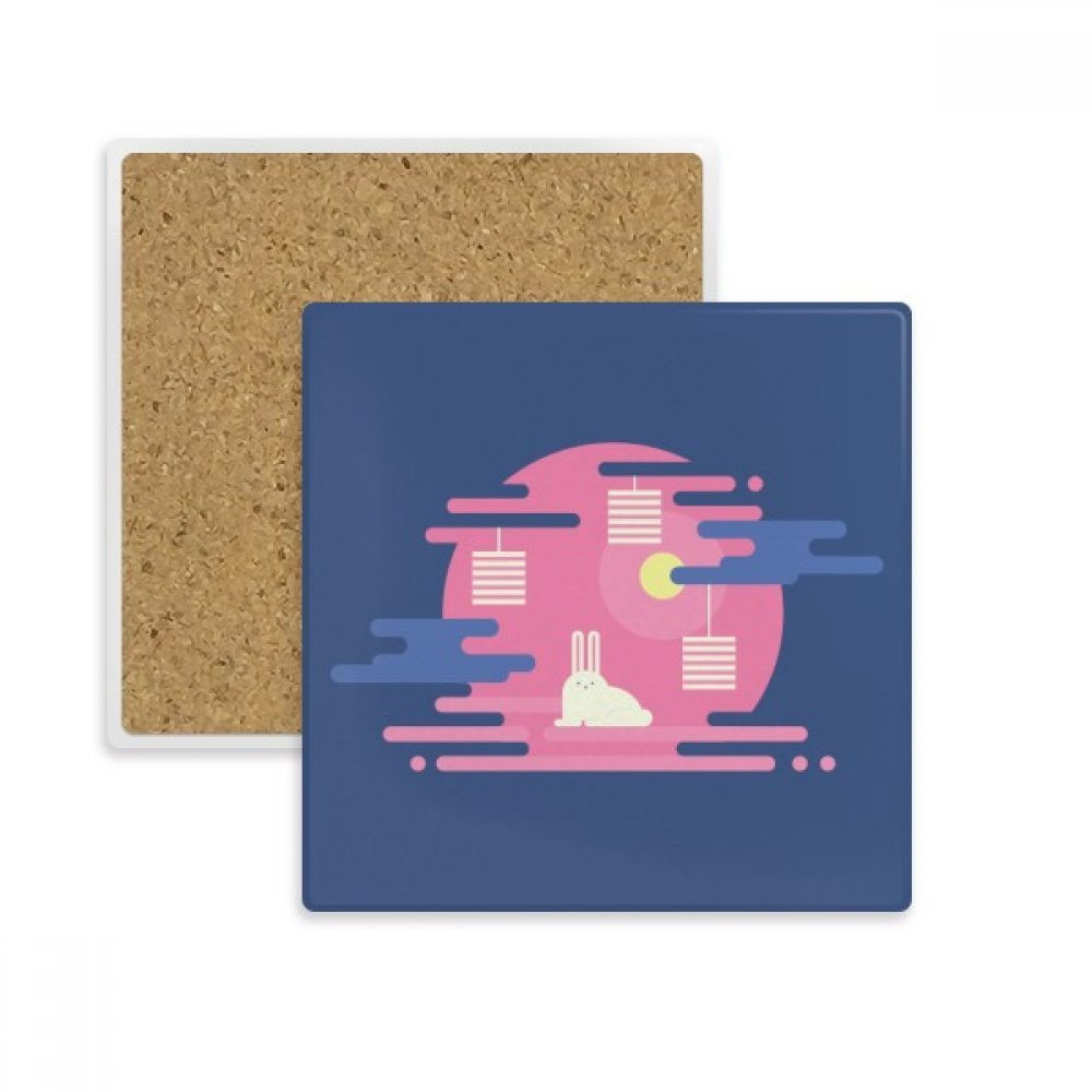 Cadeau original dessous de verre abstrait en pierre multicolore