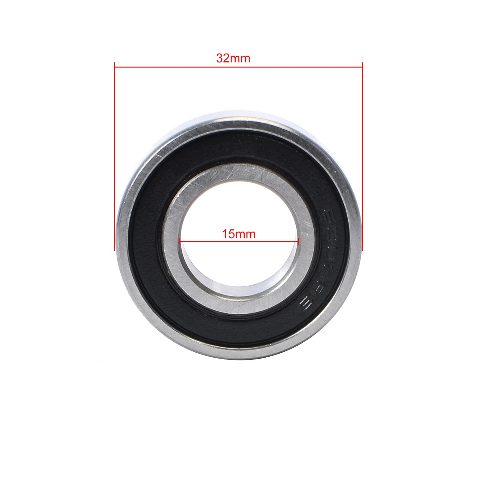 Kugellager 6302-2RS 15x42x13 Mm – Doppelte Gummidichtung, Chromstahl, ABEC 3