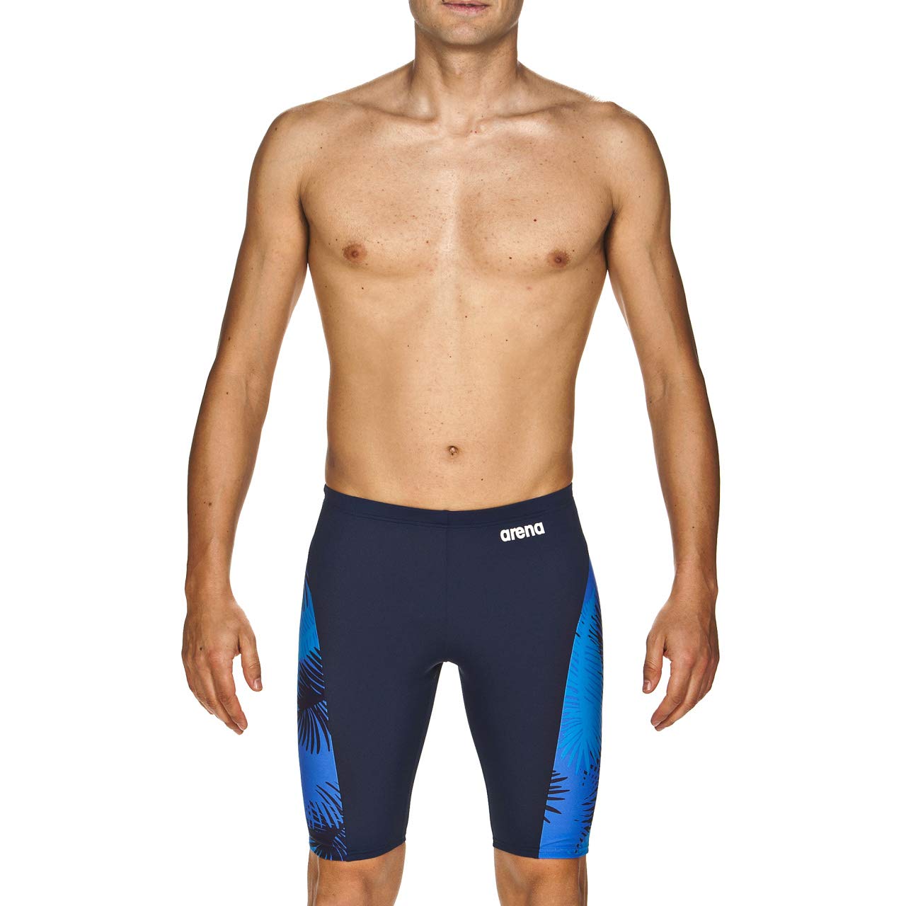ARENA Traje de baño Deportivo para Hombre, Color Rojo, Blanco y Azul