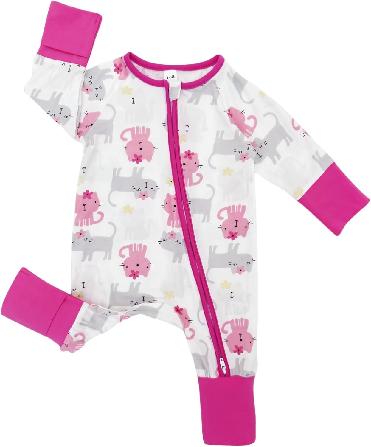 Bow Dream Baby Girl Clothing Footies Bamboo Rayon Baby Girl Clothes Baby Romper Jumpsuit Newborn-24 Months - Image 2