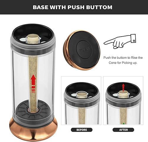 Miniatura 6 de Spice Grinder 3 en 1 Cargador de manivela de mano, trituradora de rodillos, relleno de brotes de flores, molienda de almacenamiento con tapa