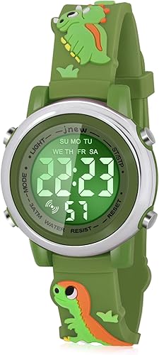 Viposoon Kids Watches with Waterproof Alarm - Dinosaur Gifts for Boys Girls Age 3-10