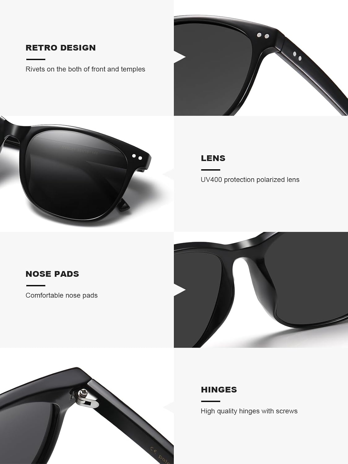 Wzerry 3 Pack Polarized Sunglasses for Women - Trendy Glasses Big Frame Style Lightweight with UV400 Protection Lens - Image 2