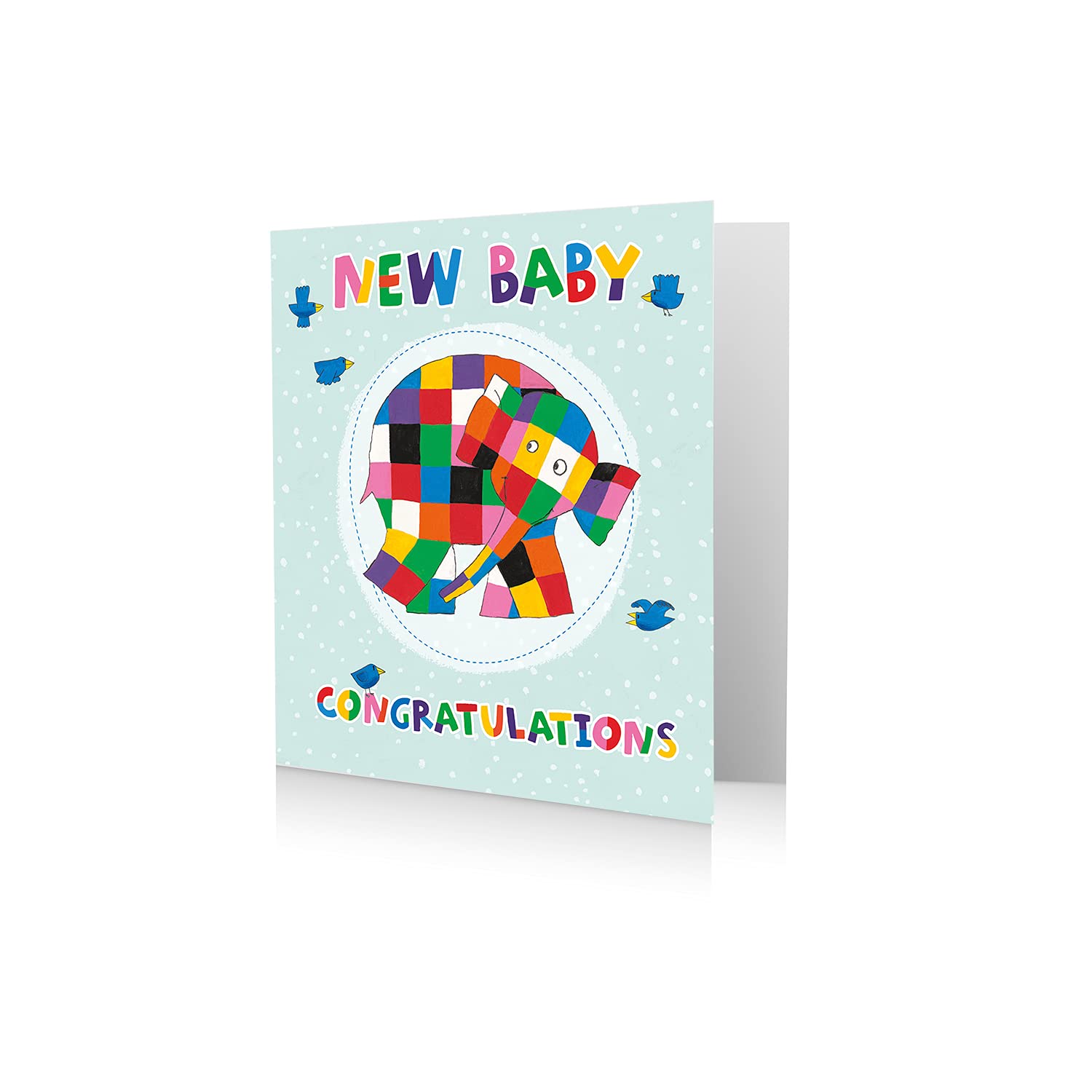 Elmer The Patchwork Elephant Birthday Card