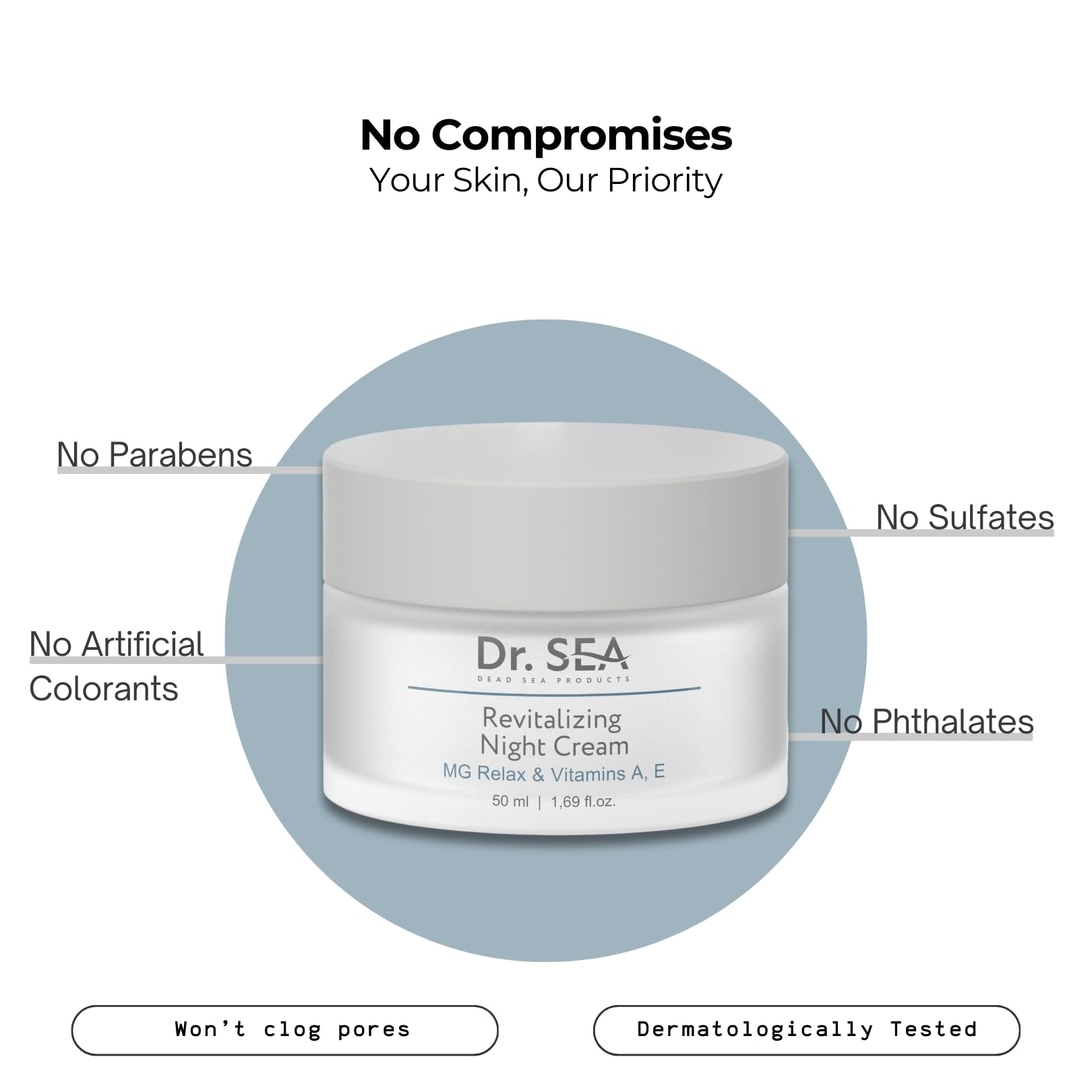 DR. SEA, Moisturizing & Protective Cream SPF30+ with Hyaluronic Acid & Vitamin E, Hydration - Image 4