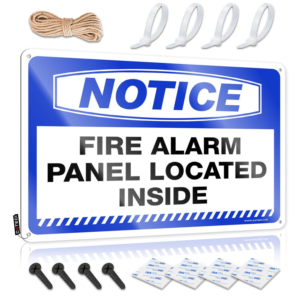 HELIOFORGE Door Signs For Bedroom Notice Fire Alarm Panel Located Inside Tin Sign Funny Sarcastic Metal Tin Sign Bathroom Bedroom Do(30X40CM)