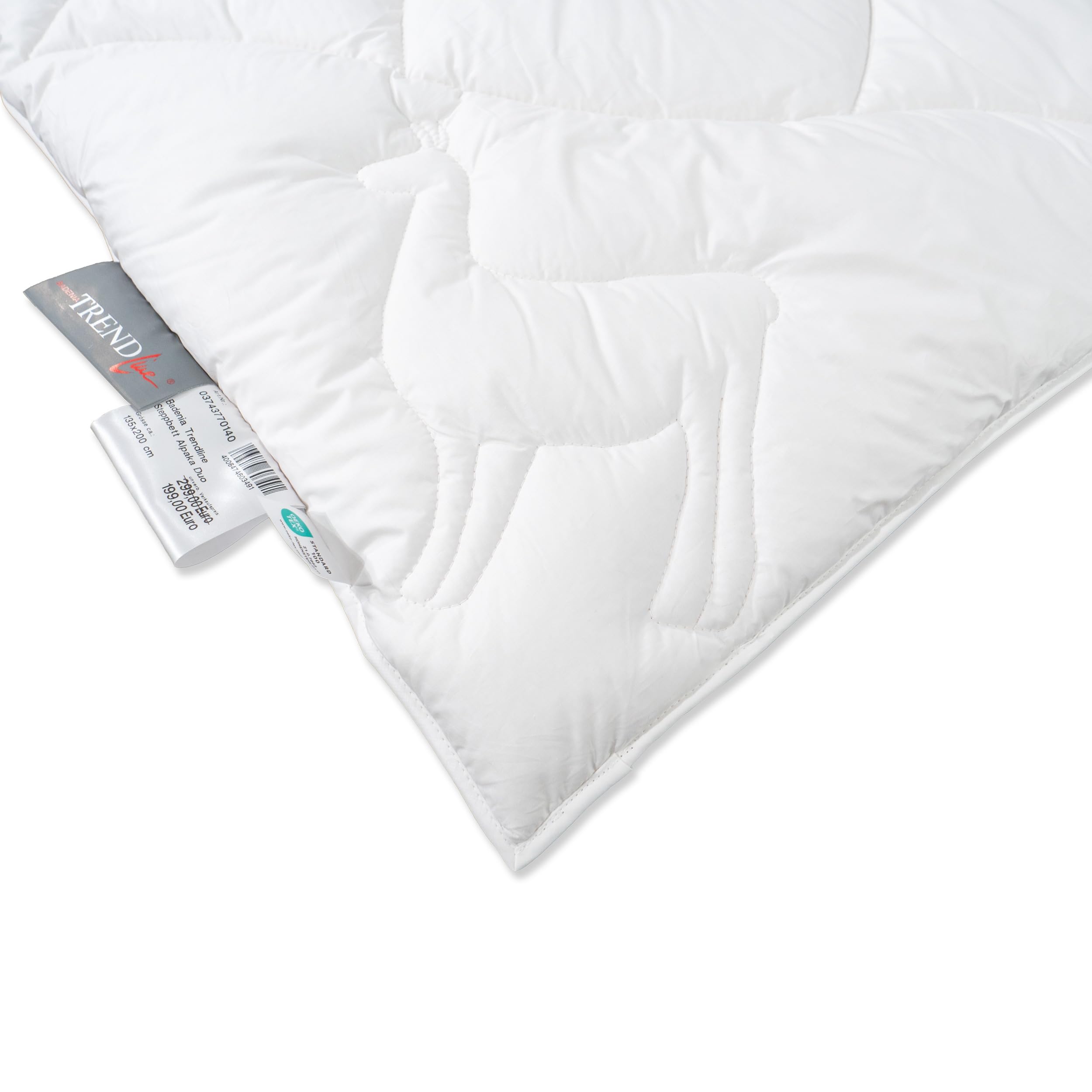 Badenia Trendline Alpaka Bettdecke | Feuchtigkeitsregulierend | Füllung: 100% Alpakahaar | Bezug: 100% Baumwolle Duo-Bett 135x200 warm
