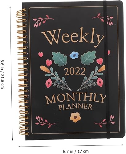 Miniatura 3 de NOLITOY Agenda de 2 piezas de calendario 2022, agenda semanal para lista de tareas, bloc de notas, bloc de notas de tema, planificador diario,