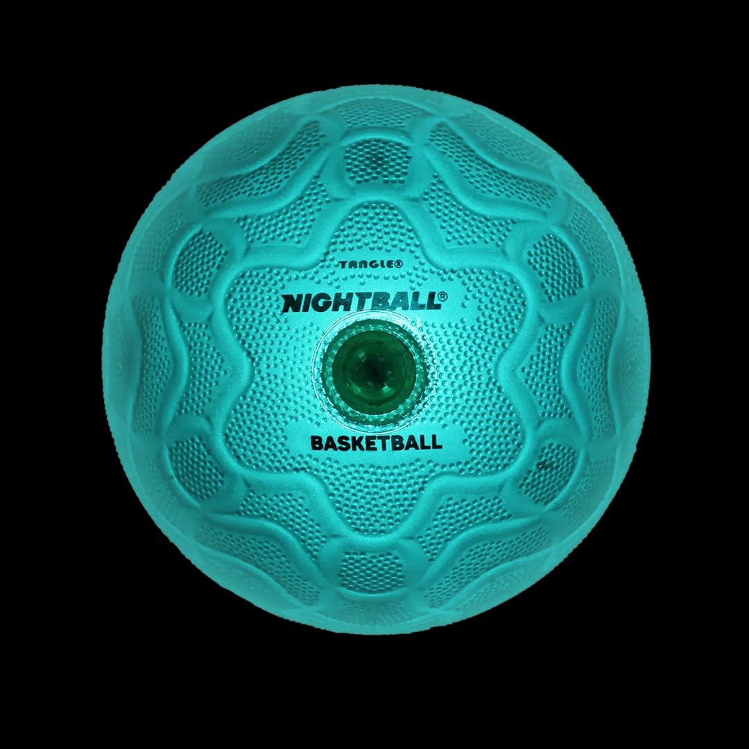Tangle Nightball Basketball LED Light Up Basketballs - Glow in The Dark Glow Ball Basketball Gifts - Outdoor Basketball and Indoor Basketball - Gifts for Teenage Boys-Gift for Teen (Teal) : Health & Household