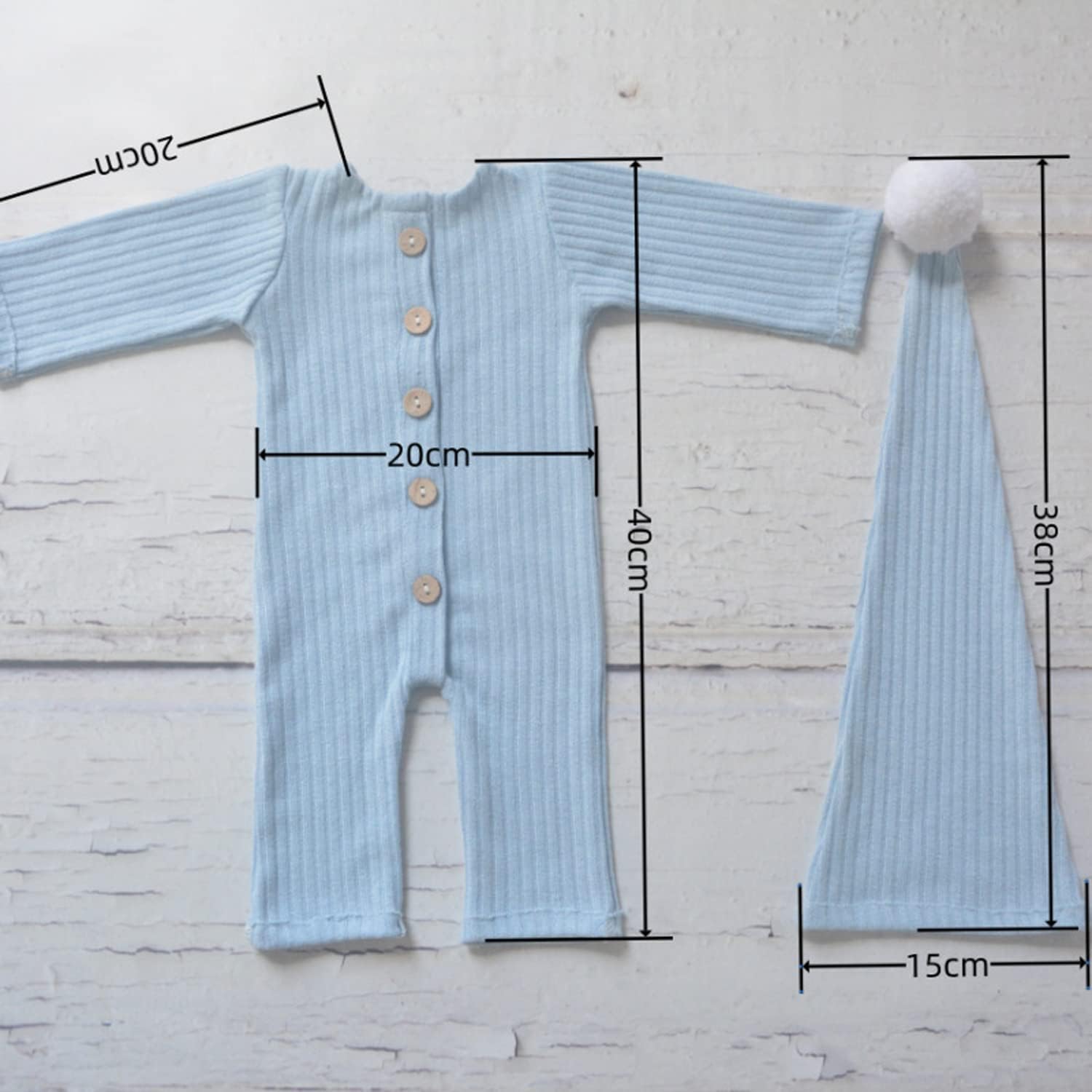 Zeroest Newborn Photography Outfits for Boy and Girl Photoshoot Props (Baby Blue 2#)