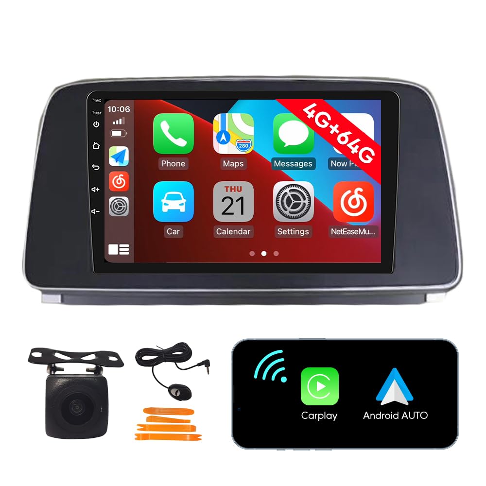 [4G 64G] Android Car Stereo FM Radio Carplay Android Auto 10.1