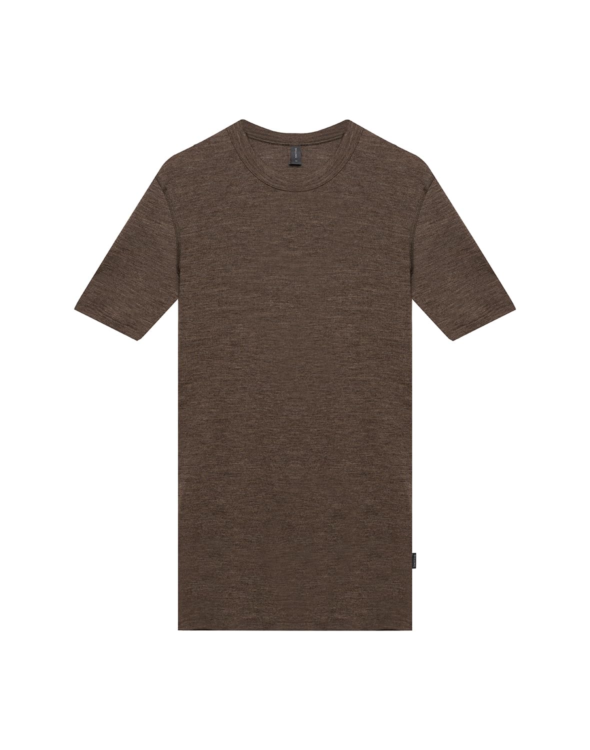 DILLING T-shirt à manches courtes en laine mérinos bio pour homme, noisette, S