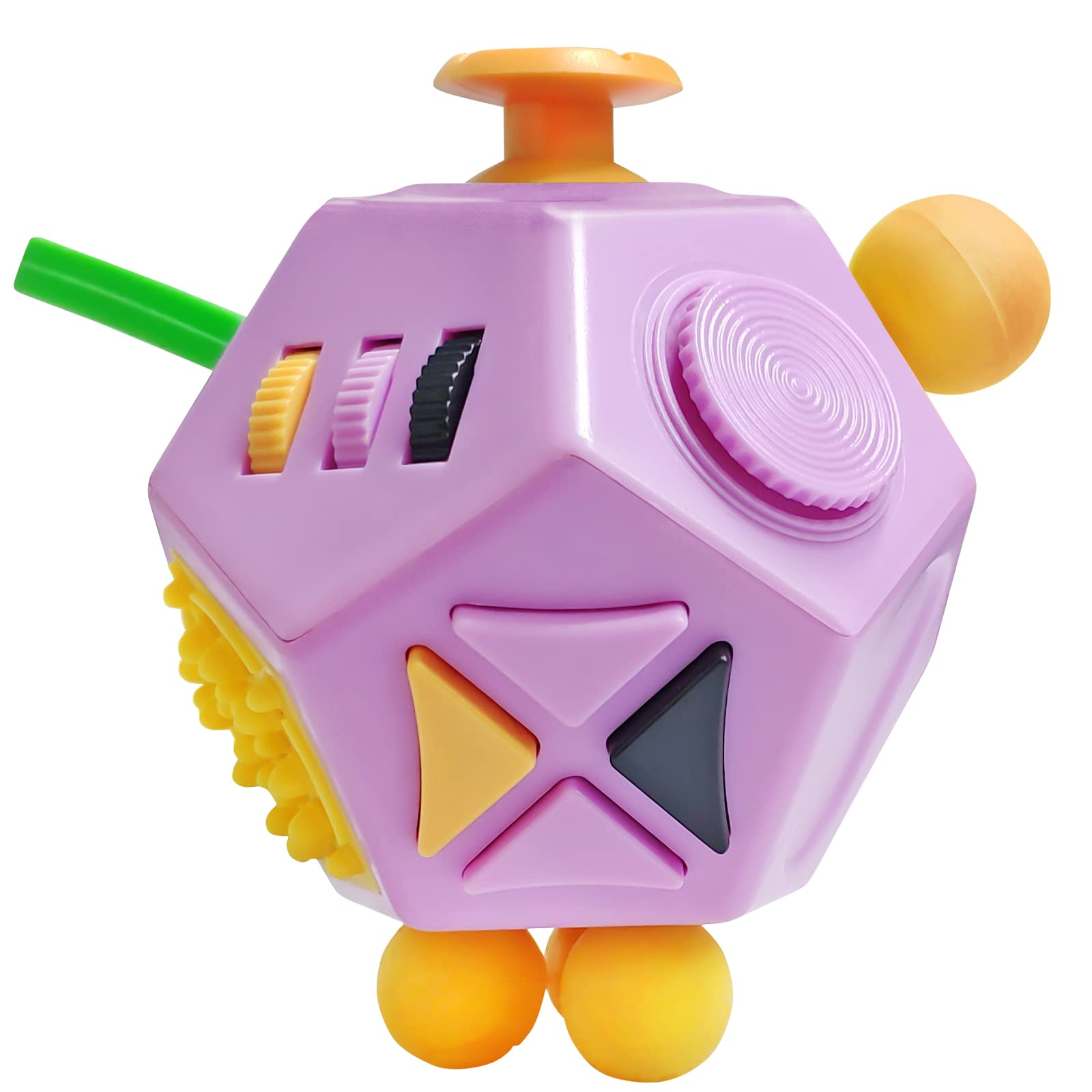 Amazon Com Dodecagon Fidget Cube 12 Sided Fidget Cube Toy Depression Anti Stress And Anxiety Relief Great For Children And Adults With Ocd Add Adhd Autism Purple Toys Games