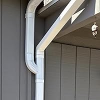 Vista 2 de VYH Downspout Gutter Y Conector Izquierdo 2x3 Vertical Alto Brillo Blanco