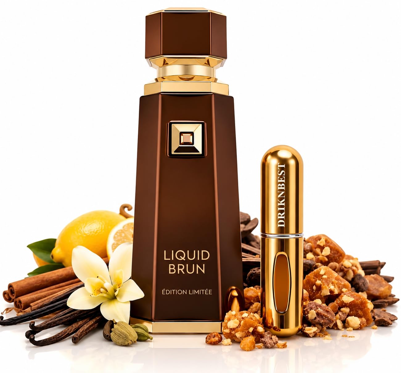 Liquid Brun Limited Edition EDP 150 ml – Perfume Unisex Dulce, Avainillado y Elegante