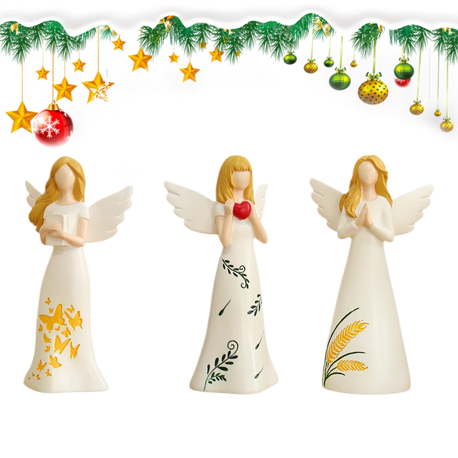 Figurines de Noël de 3 pièces pour décoration de table festive