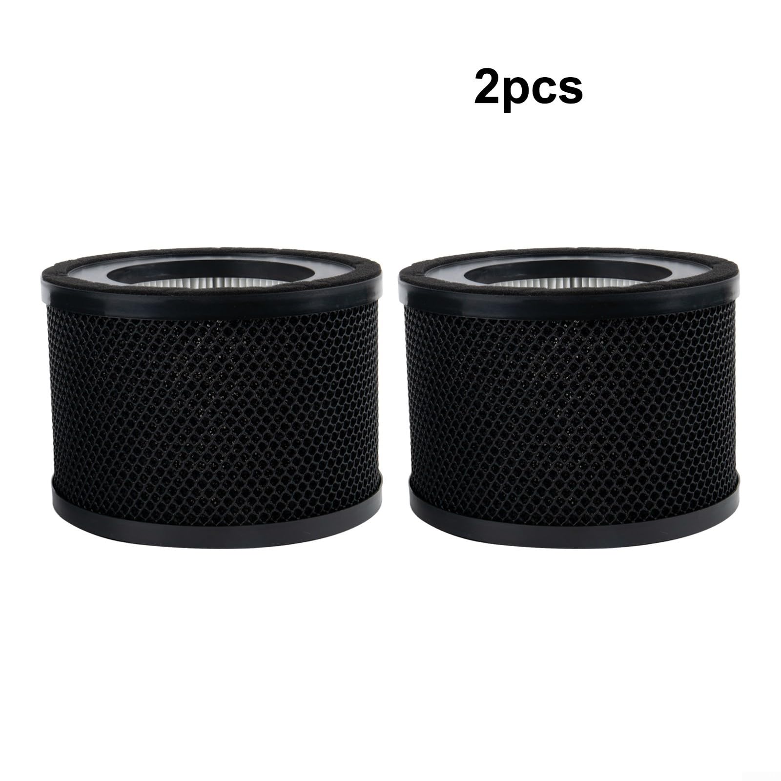 2 Stück Luftreiniger-Filter Ersatz kompatibel mit TaoTronics für TT-AP001 | effizient für HEPA-Stil Elemente für Zuhause Küche | für einfache Installation | Schwarz | 15 x 15 x 10,5 cm