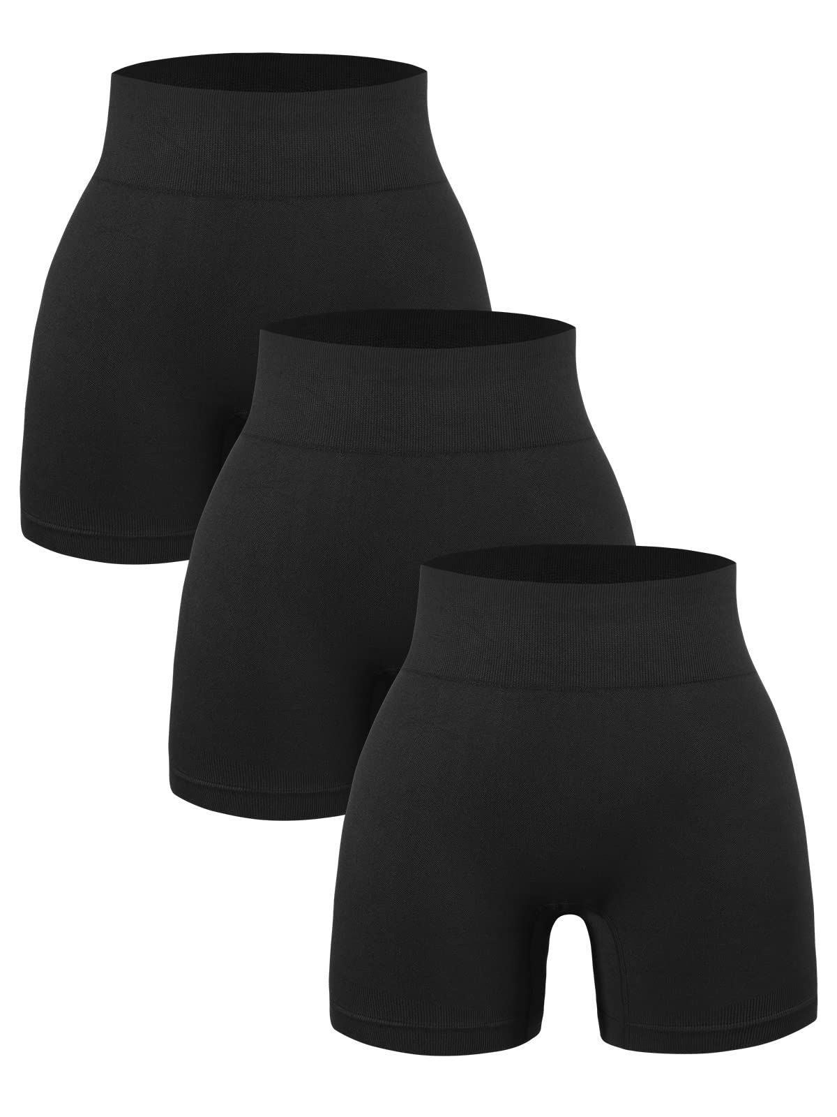 SPICE UNION Workout Shorts Womens for Running Yoga Biker Gym High Waist Spandex Ribbed Seamless Athletic Leggings