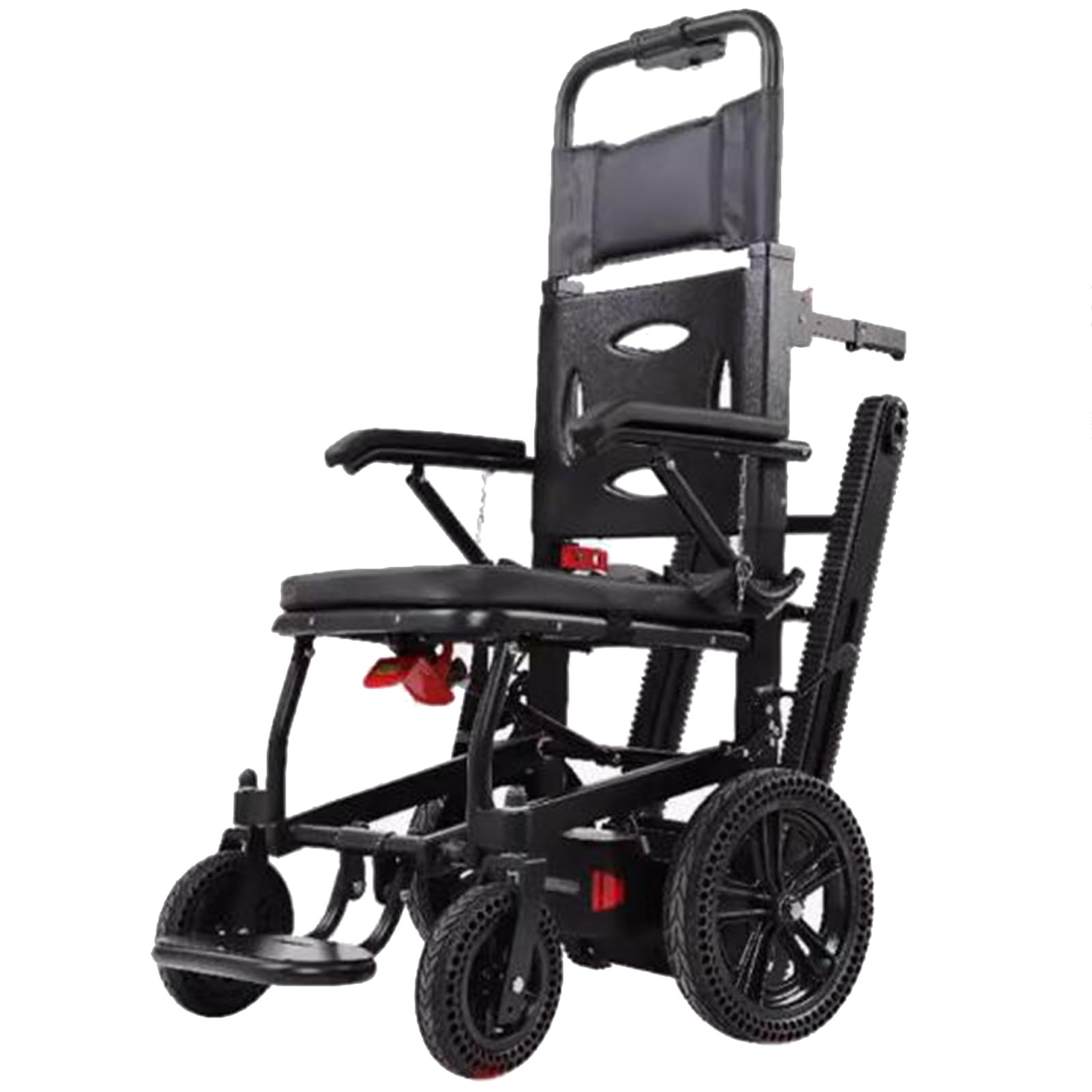 Silla De Ruedas EléCtrica para Subir Escaleras, Salvaescaleras Para Personas Mayores,Silla De Ruedas Eléctrica Plegable,Salvaescaleras Portátil,Salvaescaleras Eléctricas,Scooter De Movilidad,(Black A)