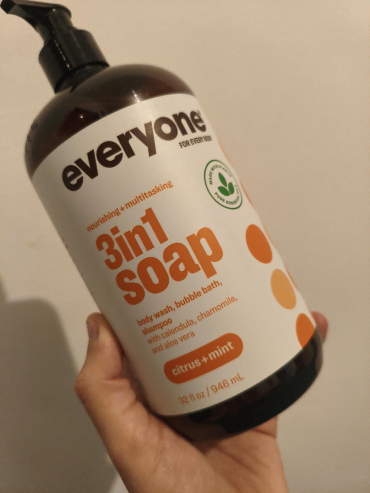 everyone for every body Everyone 3-in-1 Soap, Body Wash, Bubble Bath, Shampoo, 32 Ounce (Pack of 2), Lavender and Aloe, made with Essential Oils for Men and Women