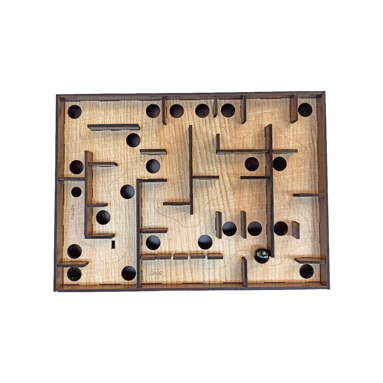 Buy VATSAL Wooden Labyrinth Board Game with Balls Balance in a Maze
