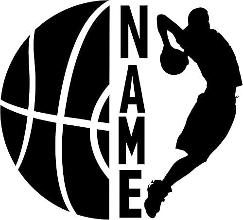 SEC Apparel Adhesivo de vinilo personalizado para baloncesto con nombre, parches para planchar, calcomanías de transferencia de letras para