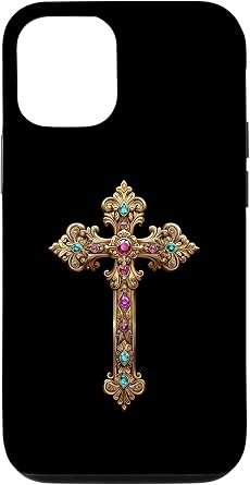 iPhone 12/12 Pro Ornate Golden Cross with Intricate Accents Case