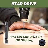 Vista 5 de LIONMAX Tornillos de rezago de 3 pulgadas, tornillo estructural para madera #14 x 3, 50 piezas de tornillo de construcción resistente, resistente a