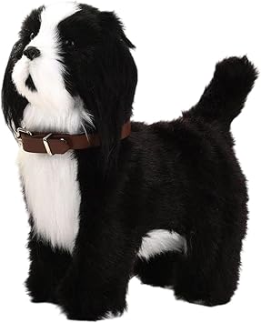 Realistic Robot Puppy - Walking Barking Robot Dog | Soft Plush Interactive Puppy Toy | Nodding Wagging Tail Electronic Pet for Kids Boys Girls Birthday Christmas Graduation Gift Indoor Play