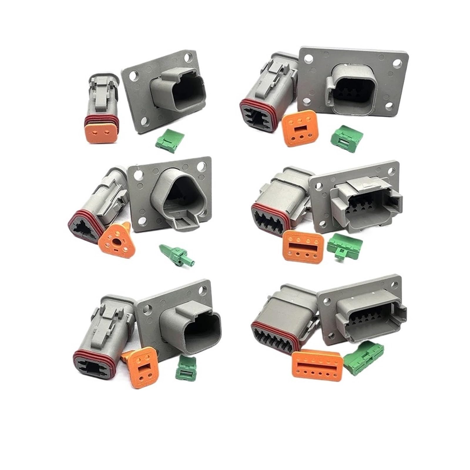 Conector de excavadora de coche de 2/3/4/6/8/12 pines serie DT con brida fija DT04-2P-L012 DT04-4P-L012 DT04-6P-L012 DT04-8P-L012(2 Pin Female)