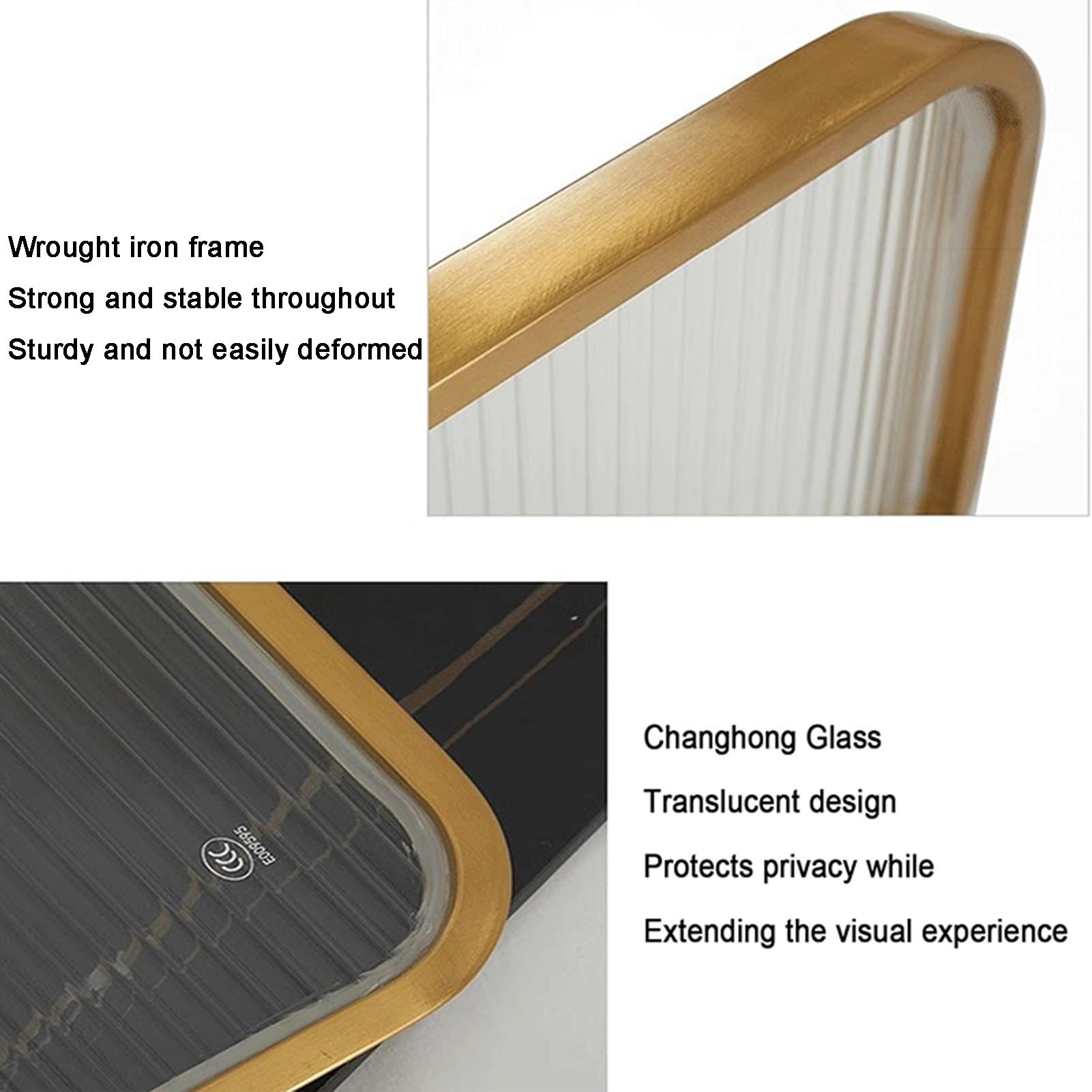 Divisor de cristal a rayas para restaurantes, elegante valla baja para encimeras de ollas calientes, elegante pantalla acrílica para mayor privacidad y gestión del espacio