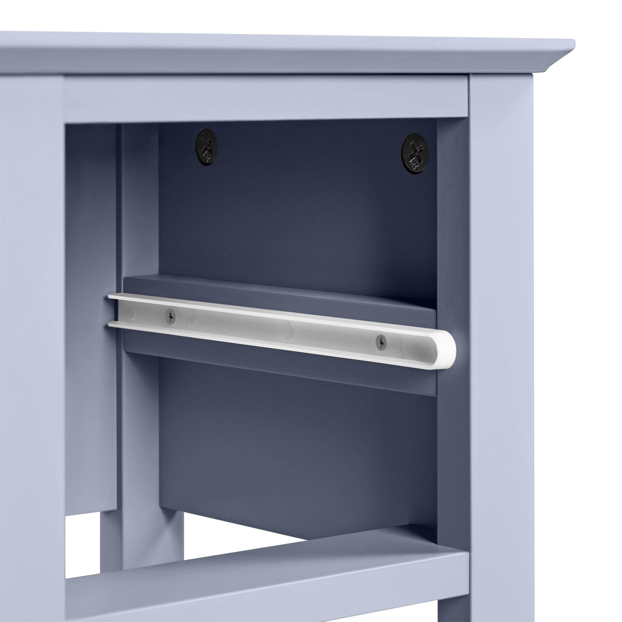 Yaheetech 2 STK. Telefontisch Grau HBT: ca. 70 x 25 x 25 cm Beistelltisch mit Schublade Konsolentisch aus Holz Pflanzentisch 70 cm hoch Blumentisch